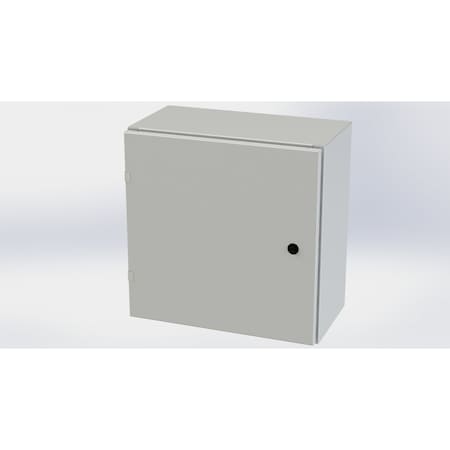Saginaw Control & Engineering 1/4 Turn Latch Electrical Enclosures, 20 in H, 10 in D, 20 in W, NEMA 3R, 4, 12, 13, Carbon Steel SCE-20EL2010LPLG